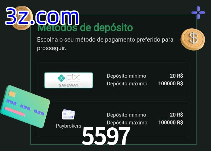 O cassino 5597 oferece uma grande variedade de métodos de pagamento